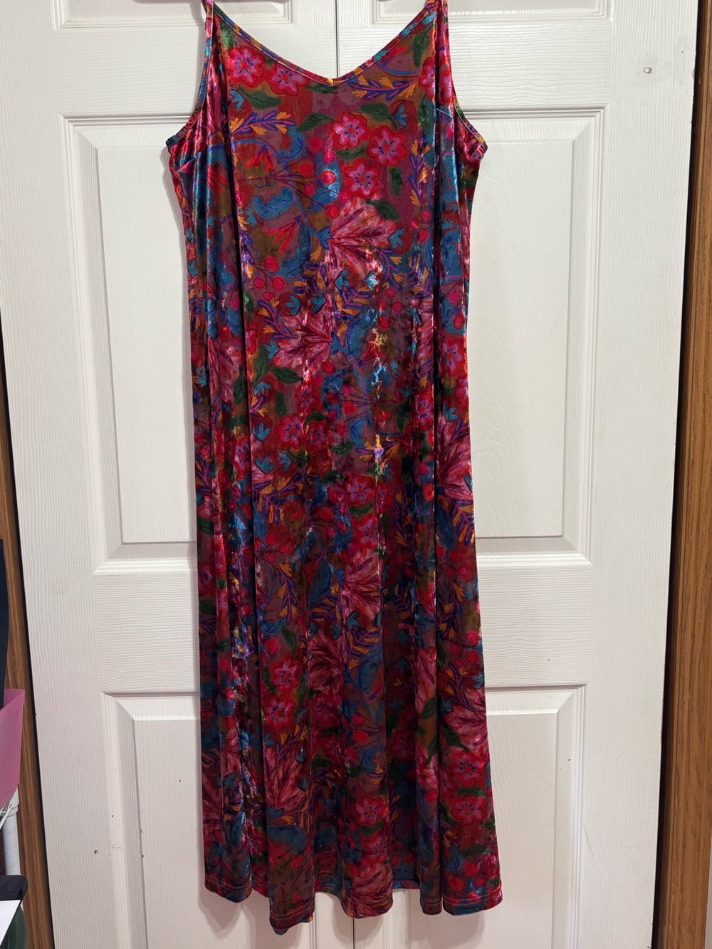 NATURAL LIFE Velvet Floral Maxi Dress